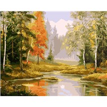 Картина для рисования по номерам "Лес в позолоте" арт. GX 4982 m