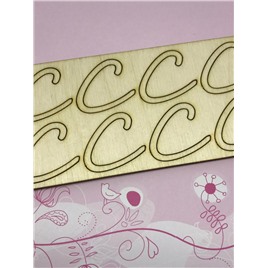 Буква из фанеры " С " Размер: 3см, Шрифт №1 В упак 10 шт