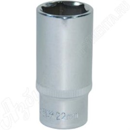 Головка торцевая глубокая 3/8"DR 22 мм, OMBRA, 138122