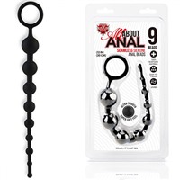 Hustler All About Anal 9 Beads, черная
Гибкая анальная цепочка из 9 шариков