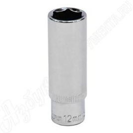 Головка торцевая глубокая 1/4"DR 12 мм, OMBRA, 114112