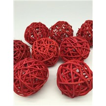 Ротанговые шары 5см В упаковке 8 шт. Цвет: красный (red)