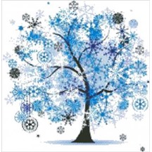 Картина стразами (набор) "Новогоднее дерево" 50х50 см