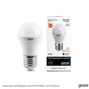  Gauss Лампа Gauss LED Elementary Globe 6W E27 2700K 1/10/50 (LD53216)