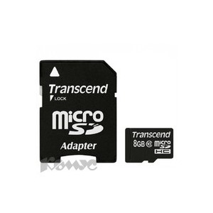 Карта памяти Transcend microSDHC 8GB Class10(TS8GUSDHC10)
