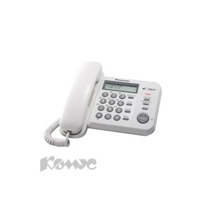 Телефон Panasonic KX-TS2356RUW белый,АОН,ЖК дисплей