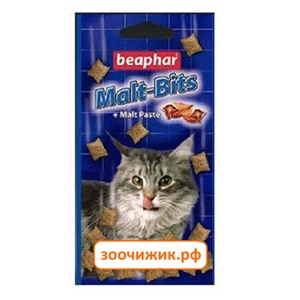 Лакомство Beaphar Подушечки "Malt-Bits" для кошек с мальт-пастой (35г)