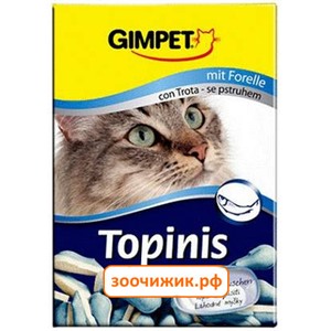 Витамины Gimpet Topinis Микс для кошек с форелью и творогом (мышки) (40шт)