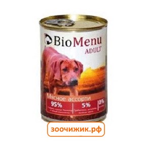 Консервы BioMenu Adult для собак мясное ассорти (410 гр)