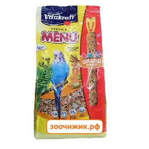 Корм основной Vitakraft Menu Vital  для волнистых попугаев + крекер 1кг.