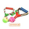 Игрушка Triol XJ0105 10" веревка цветная ручка-мяч 180-190г