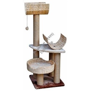 FAUNA INT PALLUCCO Игровая площадка для кошек 3-х уровневая бежевая 40х40х98см