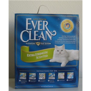 Ever Clean 6 кг Extra Strength Scented с ароматизатором, нейтрализует самые сильные запахи (зеленая полоска)