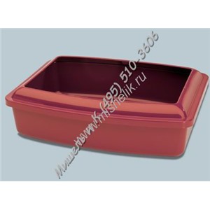 SAVIC Туалет для кошек OVAL TRAY MEDIUM c бортом 42х32х9.5 см (1х6)