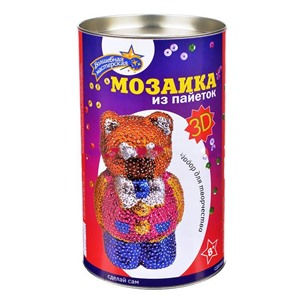 Мозаика из пайеток 3D "Мишка"