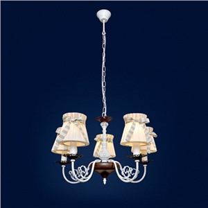 				Maxisvet Текстиль 2-6800-5-WH+WE E14 Люстра