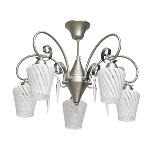 				MW-Light Блеск 5*60W E14 хром и матовой никель Люстра