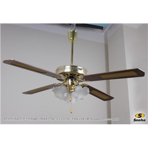  Sneha ВЕНТИЛЯТОР 3 ПЛАФ. ( MAJESTIK 52" CEILING FAN ) BR светильник потолочный
