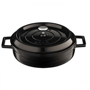  LAVA Литой чугунный сотейник с крышкой LAVA BLACK 28см