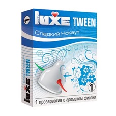 Презерватив Luxe Tween  Сладкий нокаут  с ароматом фиалки - 1 шт.