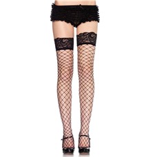 Чулочки в крупную сетку на кружевной резинке Leg Avenue
