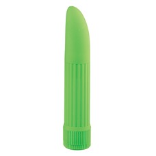 Классический зелёный вибратор BASICX MULTISPEED VIBRATOR GREEN 5INCH - 13 см.