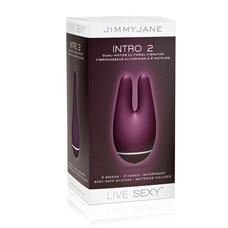 Фиолетовый вибромассажер Intro 2 Purple с ушками