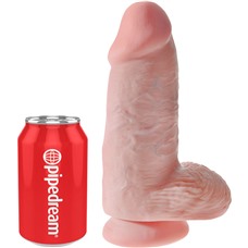 Небольшой толстый фаллос Chubby на присоске из коллекции King Cock, 22.9 см.