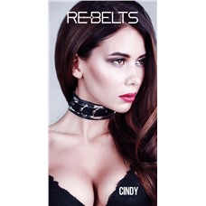 Ошейник Cindy Black с зеркальным элементом