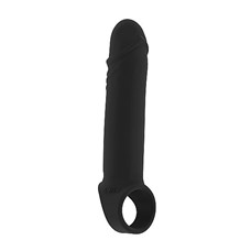 Чёрная удлиняющая насадка Stretchy Penis Extension No.31