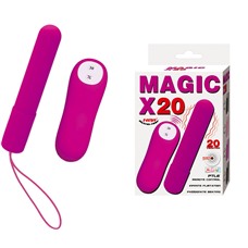 Розовая удлиненная вибропуля Magic x20