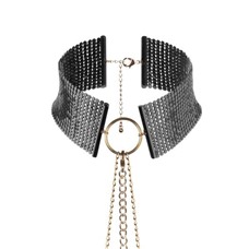 Чёрный ошейник с цепочками Desir Metallique Collar