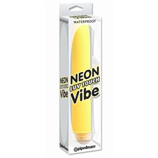 Желтый водонепроницаемый вибратор Neon Luv Touch Vibe - 19 см.