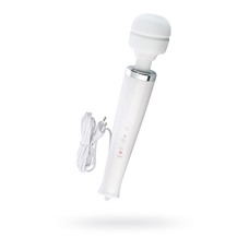 Работающий от сети, белый вибратор Super massager - 32 см.