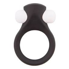 Чёрное эрекционное виброкольцо LIT-UP SILICONE STIMU RING 2 BLACK