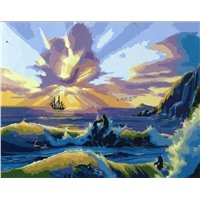 Картина для рисования по номерам "Влюбленные в облаках" (худ. Джим Уоррен) арт. GX 9707