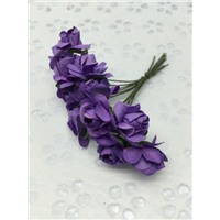 Букетик роз бумажный цвет: фиолетовый (purple). Размер цветка 15мм