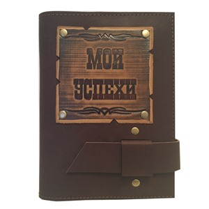 Ежедневник малый Мои успехи в кож.облож. недатир. (коричн.)