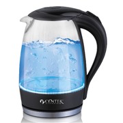 Чайник CENTEK CT-0042 черный 2200Вт, 1.8л, стекло, внутр. LED подсветка, кнопка