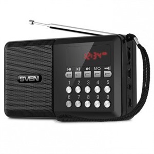 Акустическая система Sven PS-60 черный .3Вт,FM-тюнер,акк,USB/SD