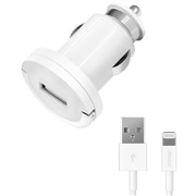 Авто З/У Deppa (11250) Apple 8-pin белый, 1A, Ultra MFI
