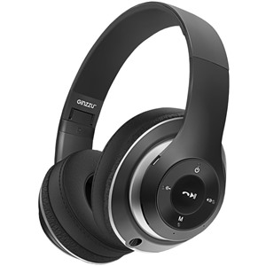 Bluetooth наушники Ginzzu GM-451BT черная, microSD/FM-радио, накладные