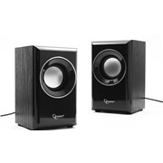 Акустическая система Gembird SPK-204  2.0 black МДФ, 2х3 Вт, регулятор громкости,USB-питание