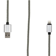 Кабель Rombica (IL-02) Apple 8-pin серый, 1 м, MFI, оплетка под кожу