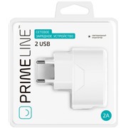 З/У Prime Line (2312) 2 USB 2.1A, белый