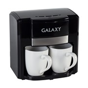 Кофеварка GALAXY GL 0708 black 750 Вт, с 2-мя чашками , объем 0,3л