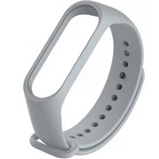 Ремешок BoraSCO для Xiaomi Mi Band 3/4 серый силиконовый