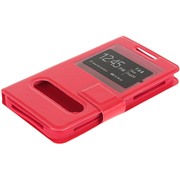Чехол Book-case 5.3-5.5", красный тех. упаковка (с окном, и силиконовой вставкой для телефонов)