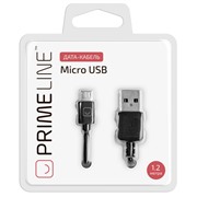 Кабель Prime Line (7202) micro USB черный 1.2м