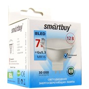 Светодиодная лампа Smartbuy Gu5.3 / 12V/ MR16 / 7Вт/холодный SBL-GU5_3-07-40K-12V